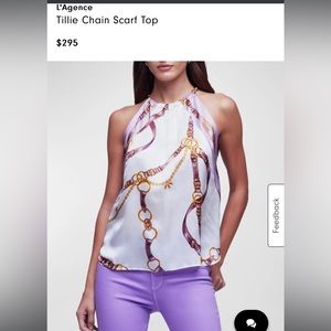 L'Agence
Tillie Chain Scarf Top